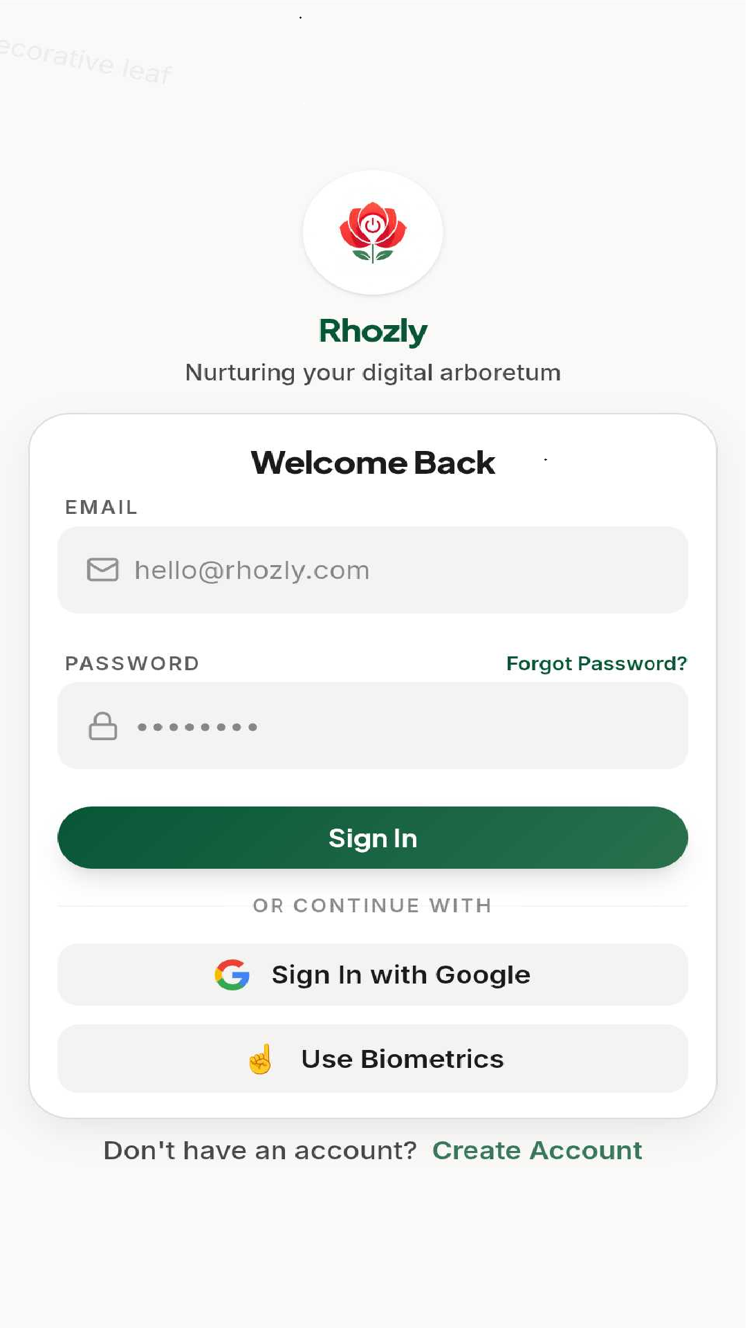 The Rhozly garden dashboard